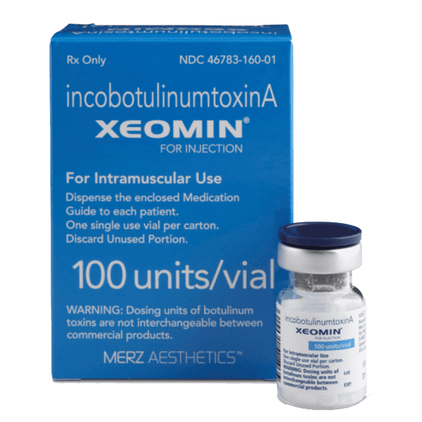 Xeomin incobotulinumtoxinA 100-unit vial and box